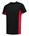 Tricorp T-Shirt Bicolor - 102004 - zwart/rood - maat S