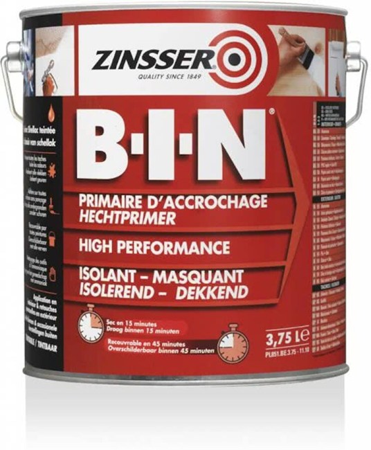RustOleum Zinsser BIN isolerende hechtprimer 1 liter wit