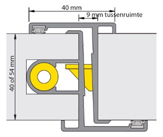 Alprokon Prefab deurnaald uitvoering 19-1/40 - 2450mm v/Nemef 1200 No.1/DIN-Rs