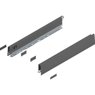 Blum MERIVOBOX zijkant N-hoogte, R+L, 450mm Kleur: orion grijs