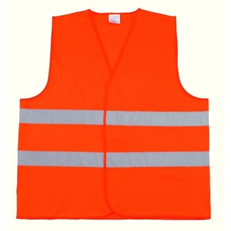 Opsial veiligheidsvest - 2 strepen - high visibility - oranje - maat M