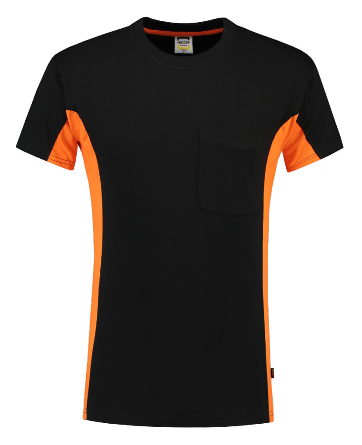 Tricorp T shirt Bi Color Workwear 102002 zwart oranje maat XXL