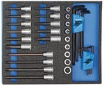 GEDORE dopsleutel-schroevendraaierset 1/2" 2/4 CT module - 41-delig