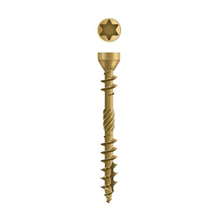 Dynaplus vlonderschroef [200x] - AR-BRONZE XTREME - platkop-60° - TX-25 - 5.0x80/42mm