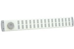Nedco schuifrooster alu.wit 500 x 65 mm met draaiknop