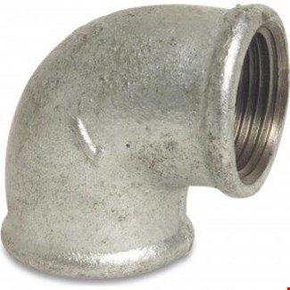 Knie 90° - Fig.90 - binnen/binnen - ZN staal verzinkt 