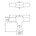 Intersteel meubelknop T-vorm - 20 mm - recht/recht - RVS geborsteld