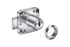 Achter-oplegslot - links - voor deuren - penmaat: 25mm - zamak - vernikkeld (excl. inzetcilinder) - A310538