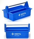 DESTIL Prolians mobibox met buisgreep - 2 vaks - 44x25,5x21 cm - blauw