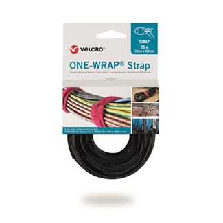 Velcro kabelbinder - One-wrap strap - klittenband - 25 st