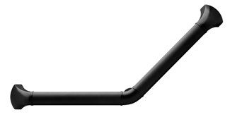 SecuCare hoek wandbeugel 45°- 280x595mm - aluminium - zwart - inkortbaar