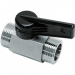 Legris - Kogelkraan Mini - messing vernikkeld - 1/2" - buiten/buiten - DN10 - 0490.10.21
