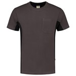 Tricorp T-shirt Bi-Color - Workwear - 102002 - donkergrijs/zwart - maat XXL