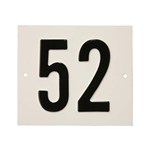 Besbo huisnummerplaat - Nr. 52 - aluminium