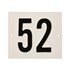 Besbo huisnummerplaat - Nr. 52 - aluminium