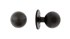 Dauby deurknop op rozet - Pure PT-70 - verouderd ijzer zwart - rozet 90 mm