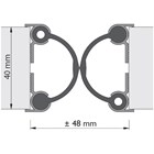 Alprokon rubber voor deurnaaldprofiel 4030 - 58mm (45meter)