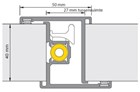 Alprokon deurnaald P-Prefab-2/40 - voor slot 600/U20 - 2450 mm