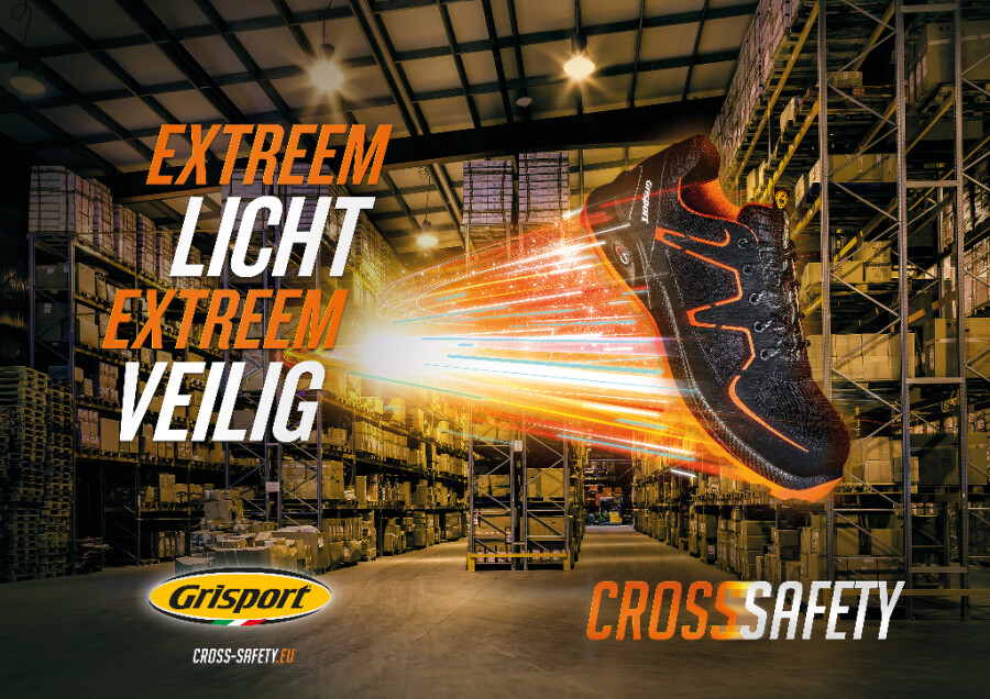 Grisport werkschoenen - Beat - S3 ESD - zwart / oranje - maat 46