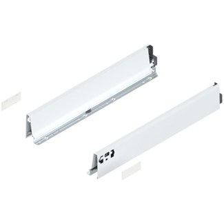 Blum ladezijkant set R+L voor TANDEMBOX Antaro  Hoogte M, incl. afdekkappen  NL: 500 mm  Kleur: Zijdewit
