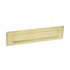 Intersteel briefplaat rechthoekig - met klep/regenrand - 325x77 mm - messing gelakt
