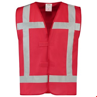 Tricorp Reflectievest 453014 - Fluor Rood - maat XS / S