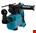 Makita accu combihamer - DHR182ZWJU - SDS-Plus - 18V - excl. accu en lader - AWS zender - in Mbox met stofafzuigunit