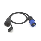 Qwatt Pro verloopsnoer CEE naar contrastekker - 3x2,5 qmm  H07RN-F - IP44 - 1 meter