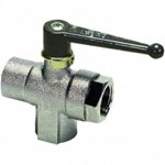 Legris - Kogelkraan Mini- messing vernikkeld - 3-weg - 1/2" - binnen/binnen/binnen - DN12 - L Boring - 0482.12.21