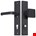 HMB veiligheidsbeslag knop/kruk - SKG*** met kerntrekbeveiliging - M-line Noir rechthoekig - PC 92 - zwart 