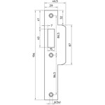 Nemef sluitplaat p649/47 RVS draairichting 1-3 korte lip