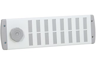 Nedco schuifrooster alu.wit 300 x 90 mm met draaiknop