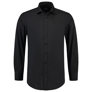 Tricorp overhemd stretch Slim-Fit - Corporate - 705008 - zwart - maat 45/7