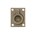 Intersteel luikring - rechthoekig - 65x49 mm - messing getrommeld