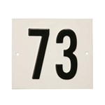 Besbo huisnummerplaat - Nr. 73 - aluminium