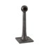 Dauby lange steun - Pure Plus Square - ruw metaal - vierkant - links