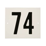 Besbo huisnummerplaat - Nr. 74 - aluminium