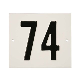 Besbo huisnummerplaat - Nr. 74 - aluminium