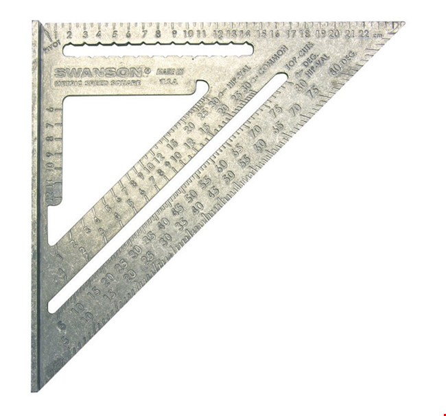 Multifunctionele kamerhoek,Houtbewerking Set Vierkant Gereedschap, Driehoek Liniaal 180mm, Roestvrij Staal Rechte Hoek Liniaal 300mm