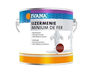 Ivana ijzermenie - roestwerende grondverf - roodbruin - 0,75 l - ijzer/staal
