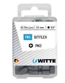 Witte PRO Bitflex Phillips schroefbitsen 25 mm