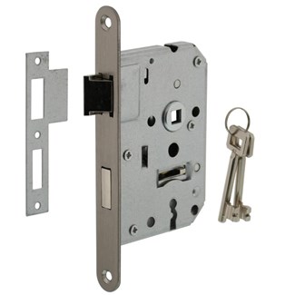 Intersteel dag- en nachtslot - doornmaat 50 mm - klavier - 55mm - RVS geborsteld