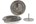 Nedco ventielrooster -  voor diameter 100 mm - RVS - met klemmen