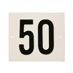 Besbo huisnummerplaat - Nr. 50 - aluminium