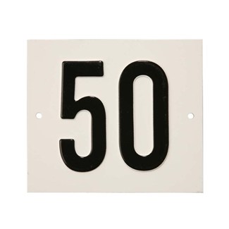 Besbo huisnummerplaat - Nr. 50 - aluminium