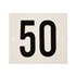 Besbo huisnummerplaat - Nr. 50 - aluminium
