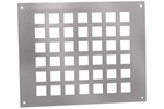 Nedco geperforeerde ventilatieplaat - 250x200mm - blank aluminium