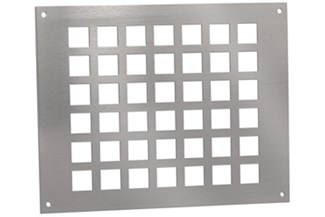 Nedco geperforeerde ventilatieplaat - 250x200mm - blank aluminium