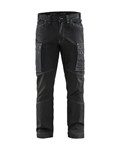 Blåkläder 1459 service werkbroek denim stretch - zwart maat 46