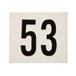 Besbo huisnummerplaat - Nr.    53                     - aluminium 
